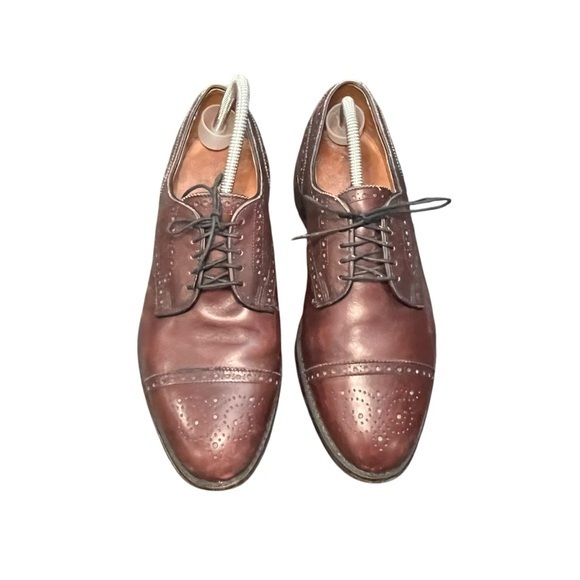 Allen Edmonds Sanford 5277 Burgundy Brown Cap Toe Oxford Dress Shoes Men's 9.5 D - Picture 9 of 14